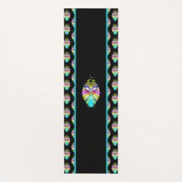 Farbiges Cyan und schwarzes Owl Yogamatte