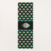 Farbiges Cyan und schwarzes Owl Yogamatte (Rückseite)