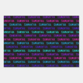 Farbiges Cyberpunk-Namensmuster Geschenkpapier Set (Vorderseite 2)