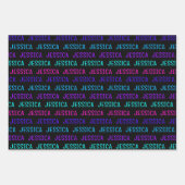 Farbiges Cyberpunk-Namensmuster Geschenkpapier Set (Vorderseite 3)