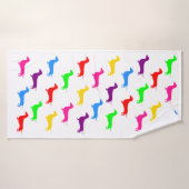 Farbiges Dackel Handtuch Badehandtuch (Badehandtuch)