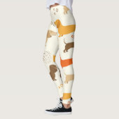 Farbiges Dackel-Hundemuster Leggings (Links)