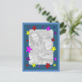 Farbiges Daisy Blume Foto Postkarte (Stehend Vorderseite)