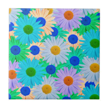 Farbiges Daisy Blume Muster