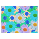 Farbiges Daisy Blume Muster Tischdecke (Vorderseite (Horizontal))