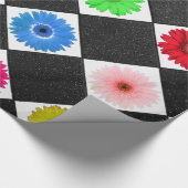 Farbiges Daisy Pattern Geschenkpapier (Ecke)