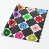 Farbiges Daisy Pattern Geschenkpapier (Ungerollt)
