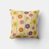 Farbiges Daisy-Wildblume-Muster Kissen (Vorderseite)