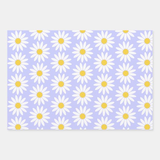 Farbiges Daisy Wrapping Paper mit flachem Set von Geschenkpapier Set (Vorderseite 2)