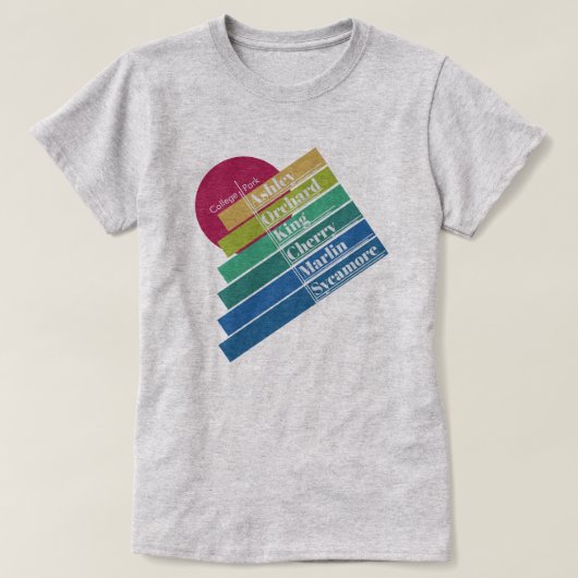 Farbiges Damen College Park Tee (Design vorne)