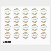 Farbiges Danke Sticker (Blatt)