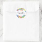 Farbiges Danke Sticker (Tasche)