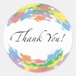 Farbiges Danke Sticker