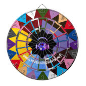Farbiges Dartboard-Set Dartscheibe (vorne)