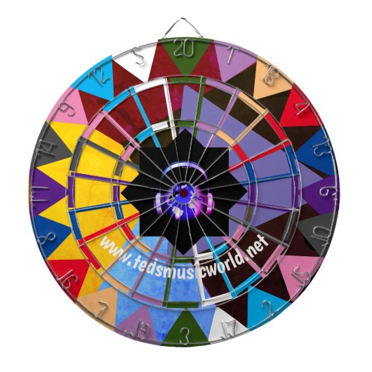 Farbiges Dartboard-Set Dartscheibe (vorne)