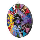 Farbiges Dartboard-Set Dartscheibe (Vorderseite rechts)