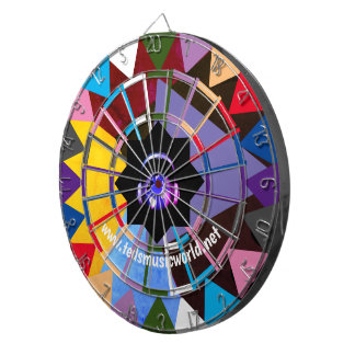 Farbiges Dartboard-Set Dartscheibe