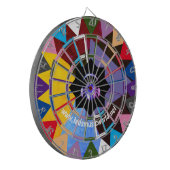 Farbiges Dartboard-Set Dartscheibe (Vorderseite Links)