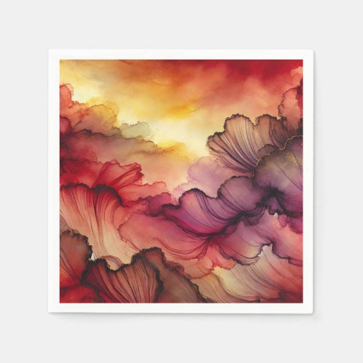 Farbiges Dekopapier des Herbstsonnenschlauchs Serviette (Vorderseite)