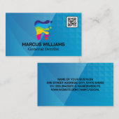 Farbiges Dental-Logo | QR-Code Visitenkarte (Vorne/Hinten)