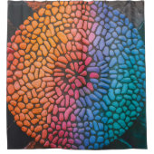 Farbiges Design aus gestrichenem Stein Duschvorhang (Vorderseite)