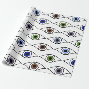 Farbiges Design der Augen Geschenkpapier