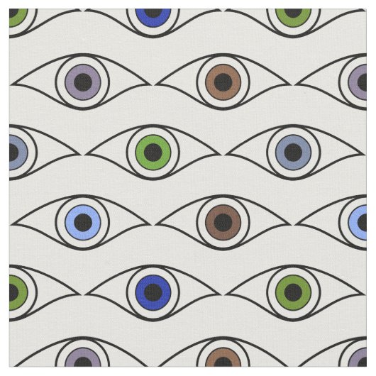 Farbiges Design der Augen Stoff (Nahaufnahme)