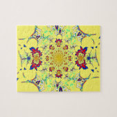 Farbiges Design der blühenden Dämmung Puzzle (Horizontal)