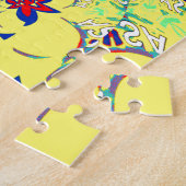 Farbiges Design der blühenden Dämmung Puzzle (Seite)