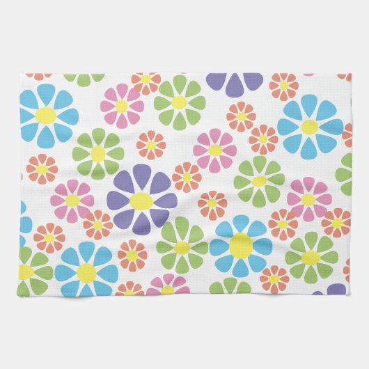 Farbiges Design der Blumenkunst Küchentuch (Horizontal)
