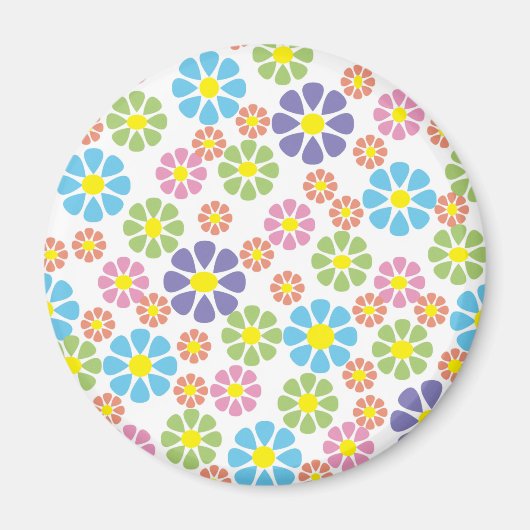 Farbiges Design der Blumenkunst Magnet (Vorne)