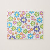 Farbiges Design der Blumenkunst Puzzle (Horizontal)