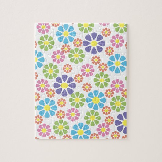 Farbiges Design der Blumenkunst Puzzle (Vertikal)