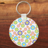 Farbiges Design der Blumenkunst Schlüsselanhänger (Vorderseite)