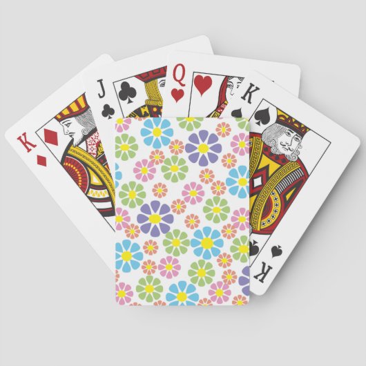 Farbiges Design der Blumenkunst Spielkarten (Rückseite)
