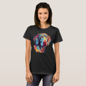 Farbiges Design der Weimaraner Kunst T-Shirt (Vorne ganz)