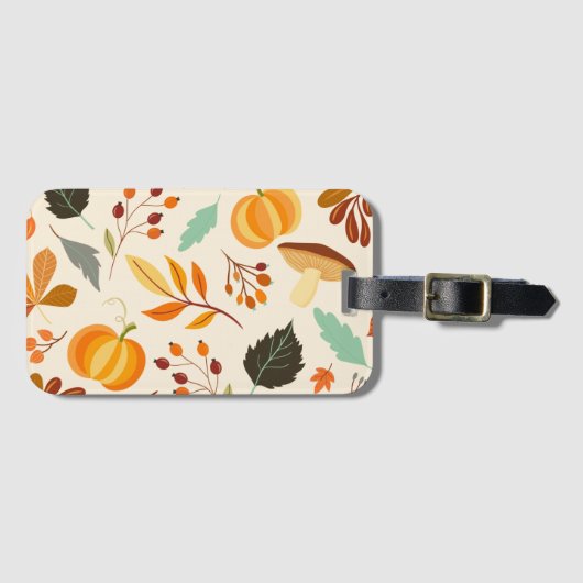 Farbiges Design des Herbstes Gepäckanhänger (Vorderseite (Horizontal))