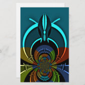 Farbiges Design des Maasai Shield Briefpapier (Vorne/Hinten)