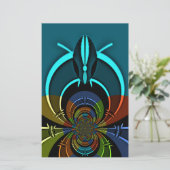 Farbiges Design des Maasai Shield Briefpapier (Stehend Vorderseite)