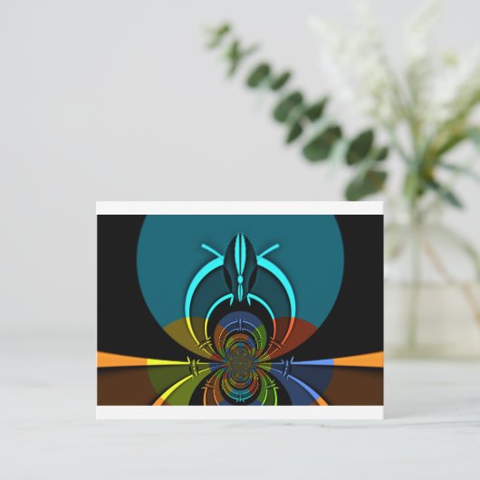 Farbiges Design des Maasai Shield Postkarte (Stehend Vorderseite)