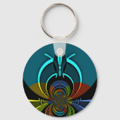 Farbiges Design des Maasai Shield Schlüsselanhänger (Vorderseite)