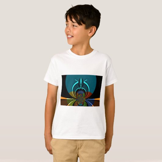 Farbiges Design des Maasai Shield T-Shirt (Vorne ganz)