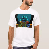 Farbiges Design des Maasai Shield T-Shirt (Vorderseite)