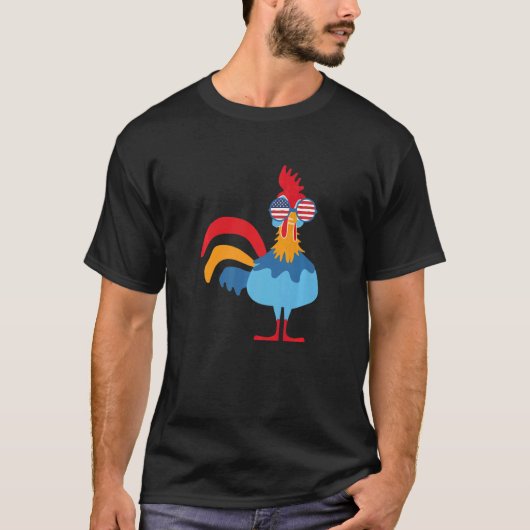 Farbiges Design für Hühner T-Shirt (Vorderseite)