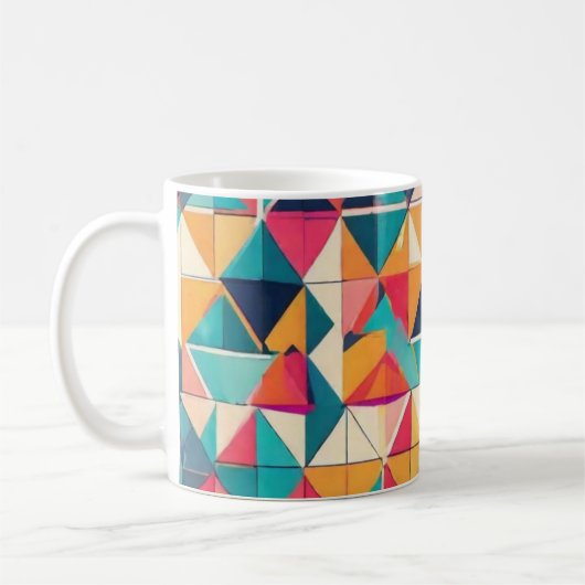Farbiges Design, niedlich, lustig Kaffeetasse (Links)