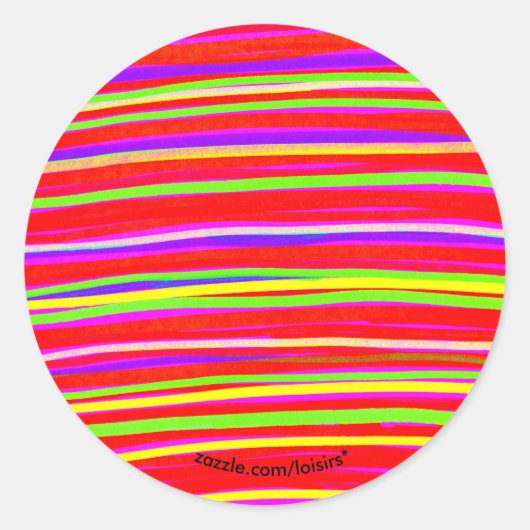 Farbiges Design Runder Aufkleber (Vorderseite)