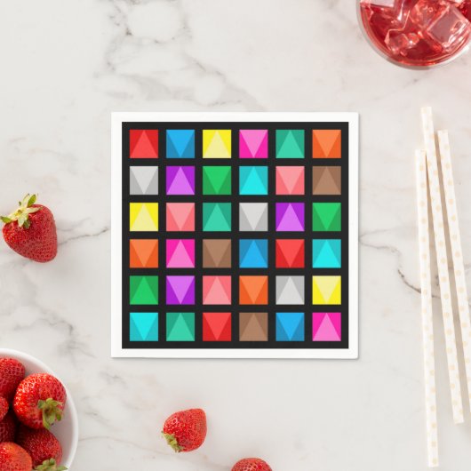 Farbiges Design Serviette (Beispiel)