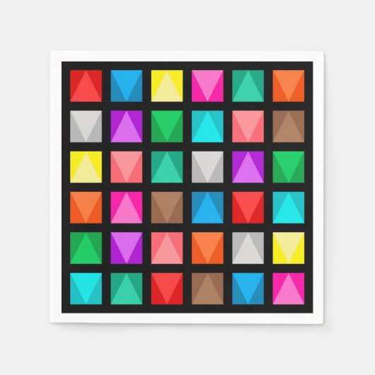 Farbiges Design Serviette (Vorderseite)