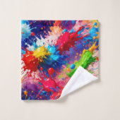 Farbiges Design von Nassfarben Badhandtuch Set (Waschlappen)