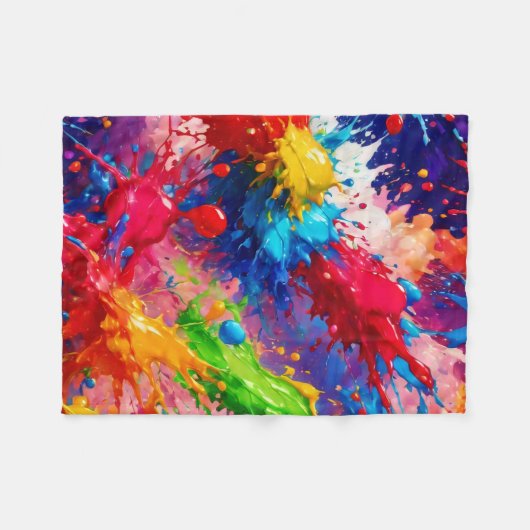 Farbiges Design von Nassfarben Fleecedecke (Vorderseite (Horizontal))